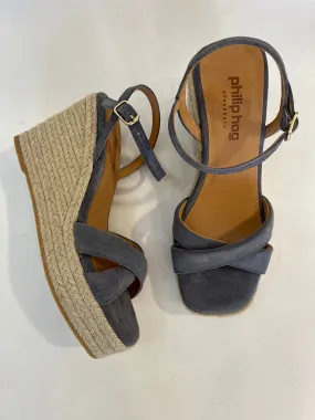 Philip Hog Grey Suede Diane Wedge