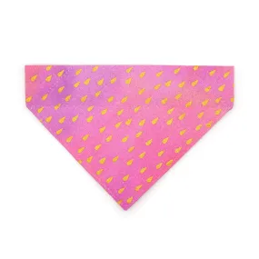 Pink Cat Bandana - "Splash - Pink Ombre" - Aquatic Raindrop Water Droplets Bandana for Cat   Small Dog / Girl Cat Bandana / Slide-On Over the Collar Bandana