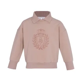 Pink Collar Logo Sweatshirt