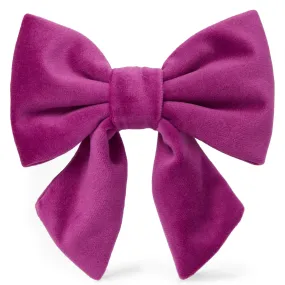 Plum Velvet Lady Dog Bow