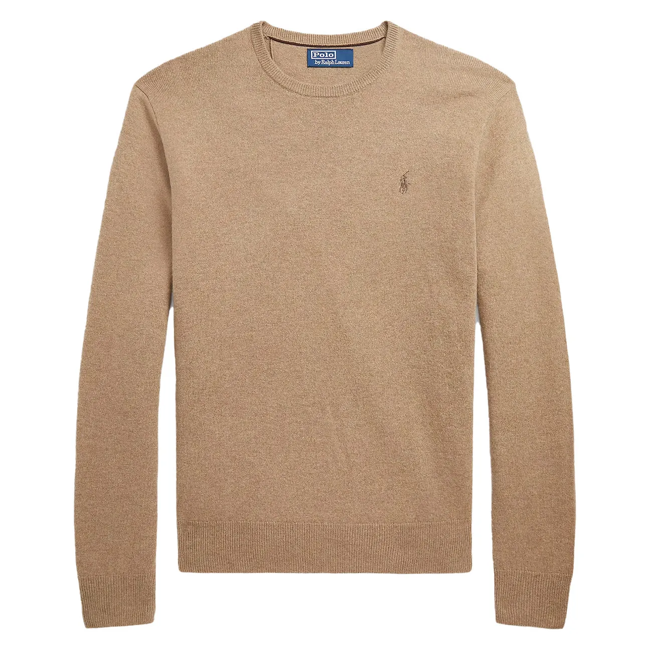 Polo Ralph Lauren Wool Crew Neck Knit Honey Brown Heather