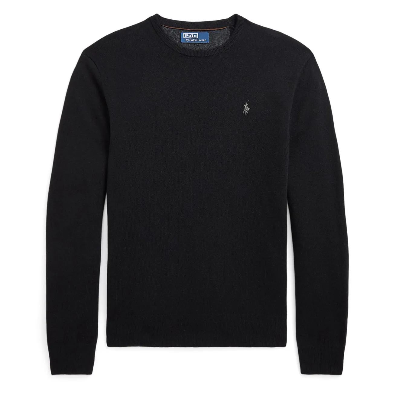 Polo Ralph Lauren Wool Crew Neck Knit Polo Black