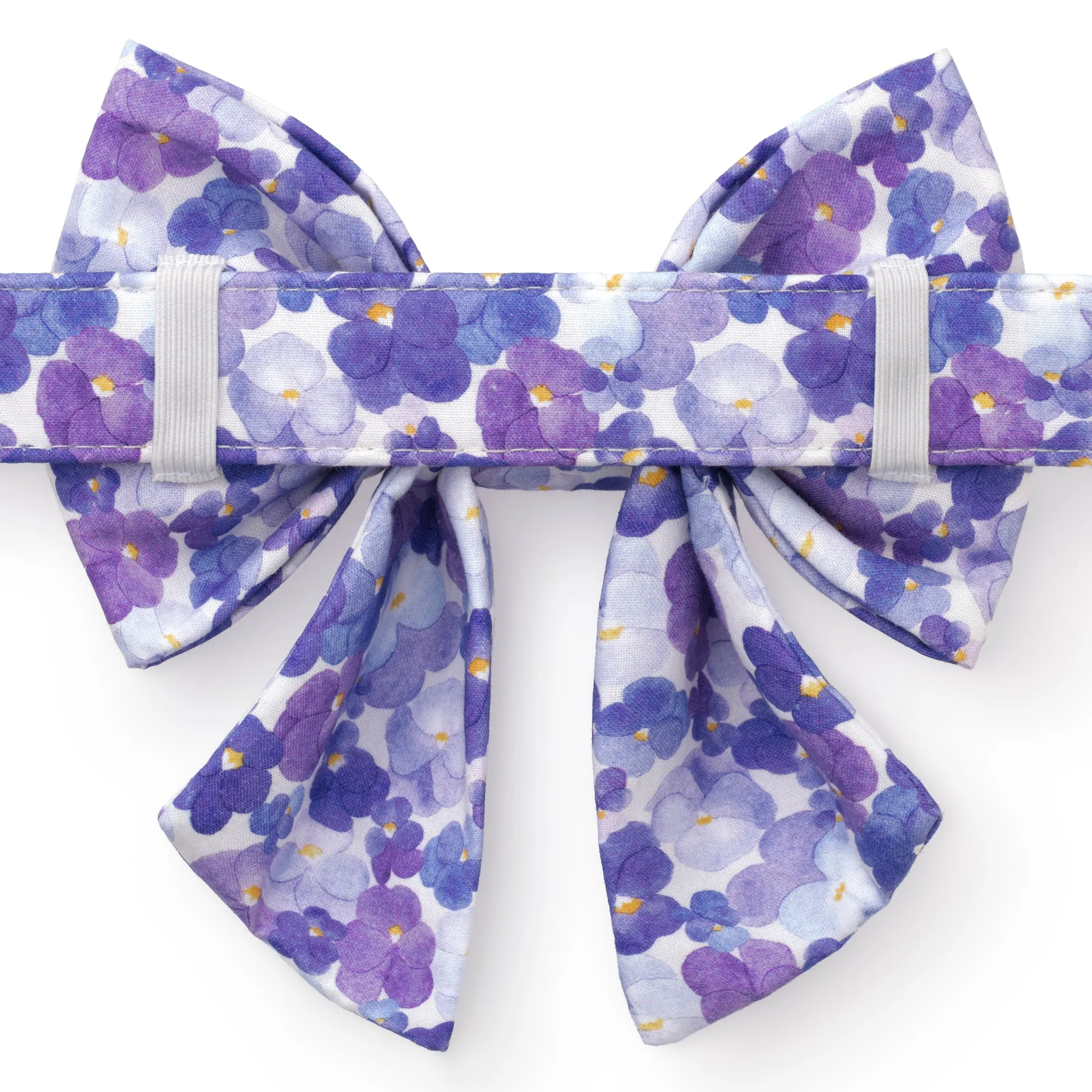 Pressed Pansies Lady Dog Bow