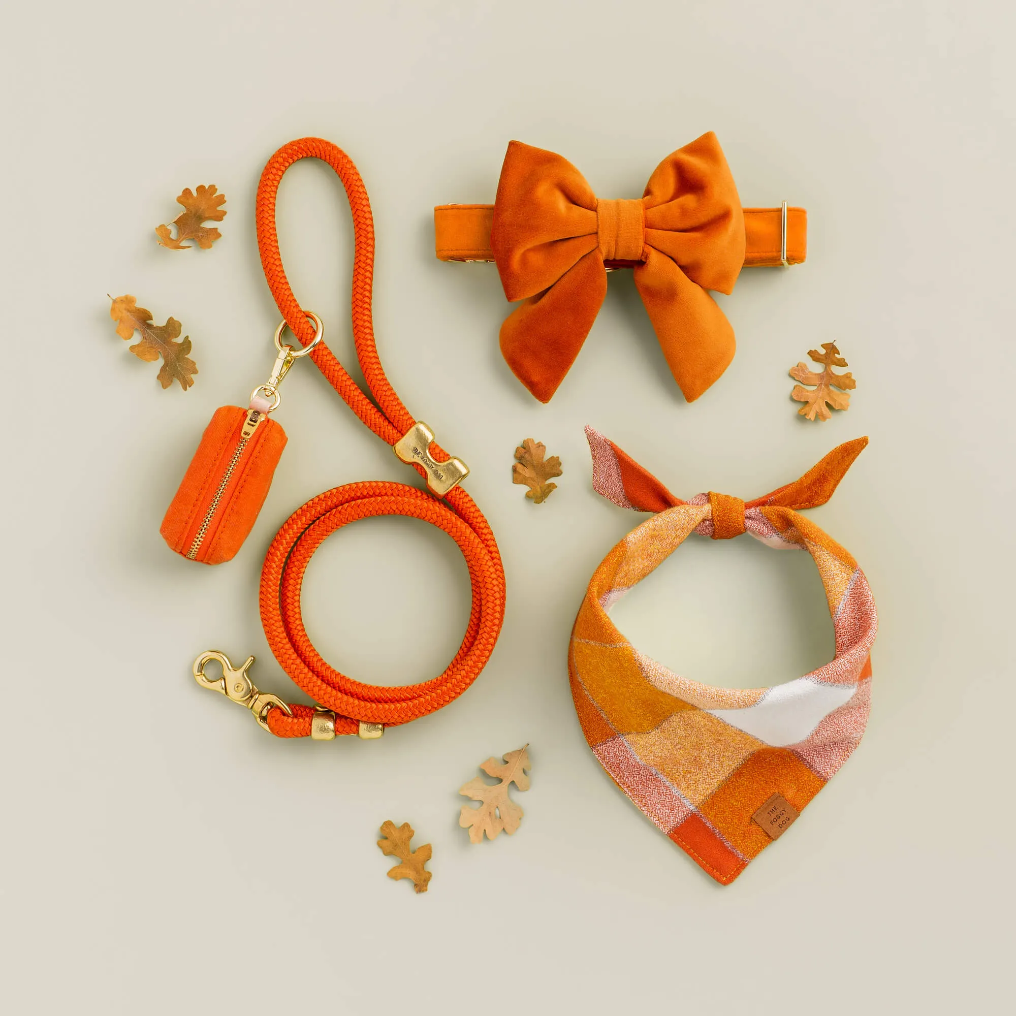 Pumpkin Velvet Lady Dog Bow