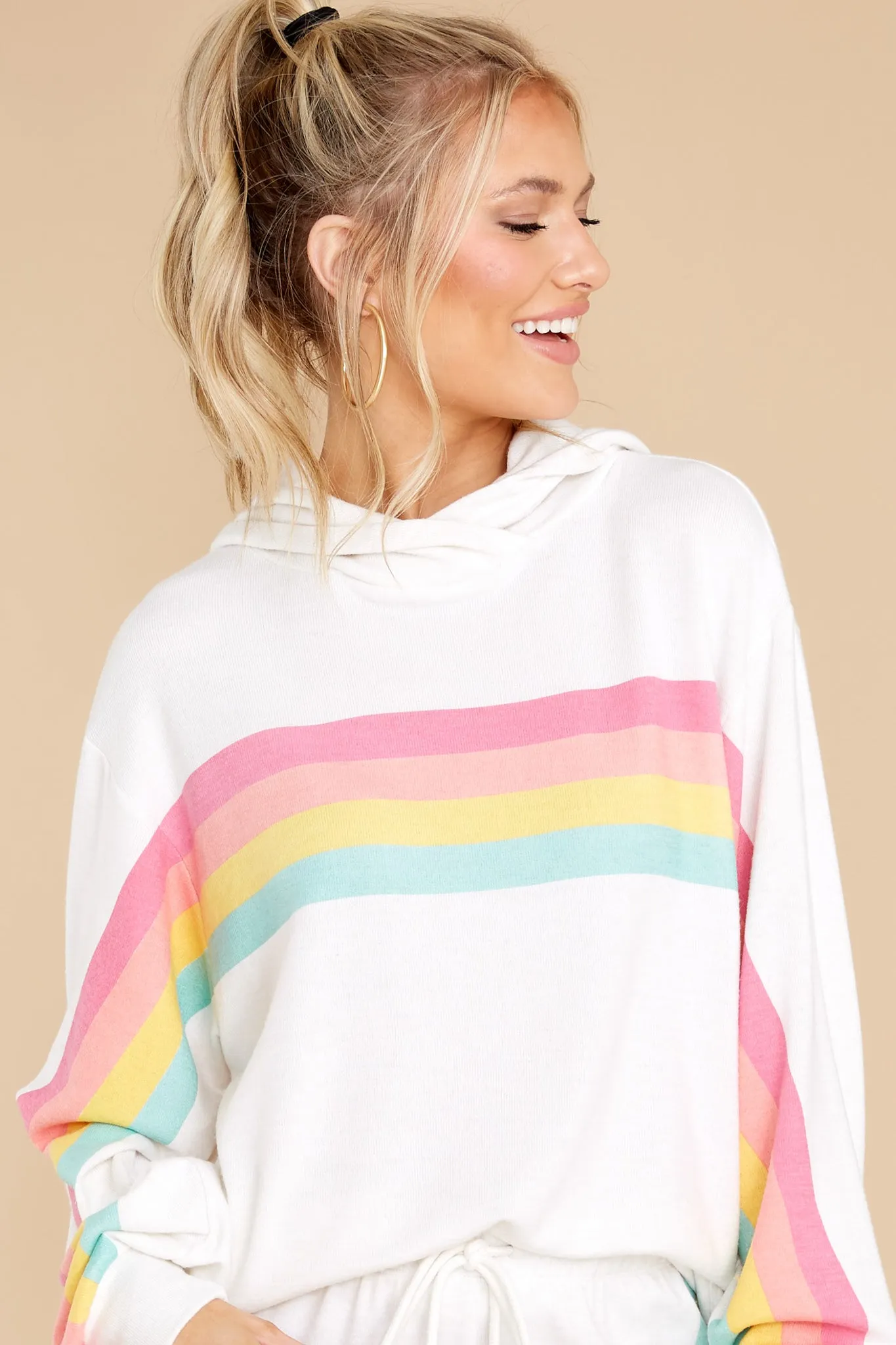 Rainbow Dreams White Multi Sweatshirt