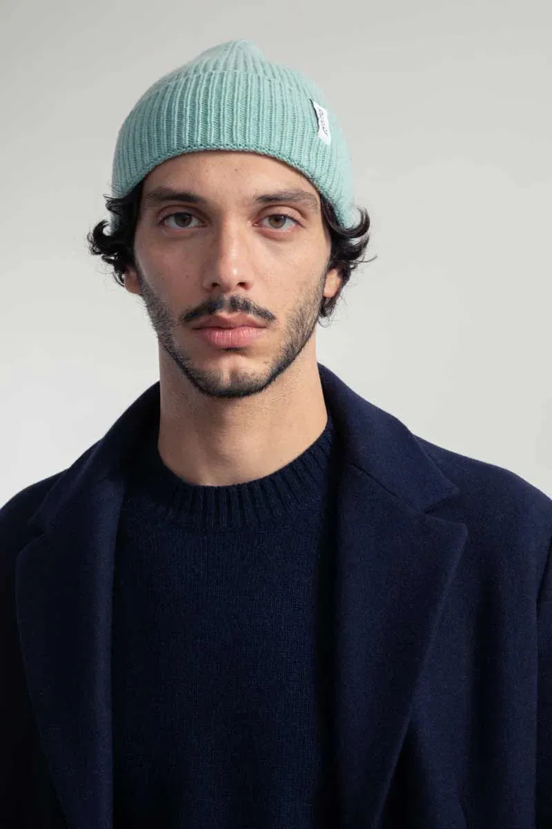 Recycled Cashmere Beanie Marcello - Mint Green