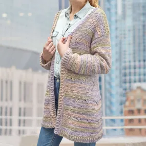 Red Heart Around-Town Crochet Cardigan