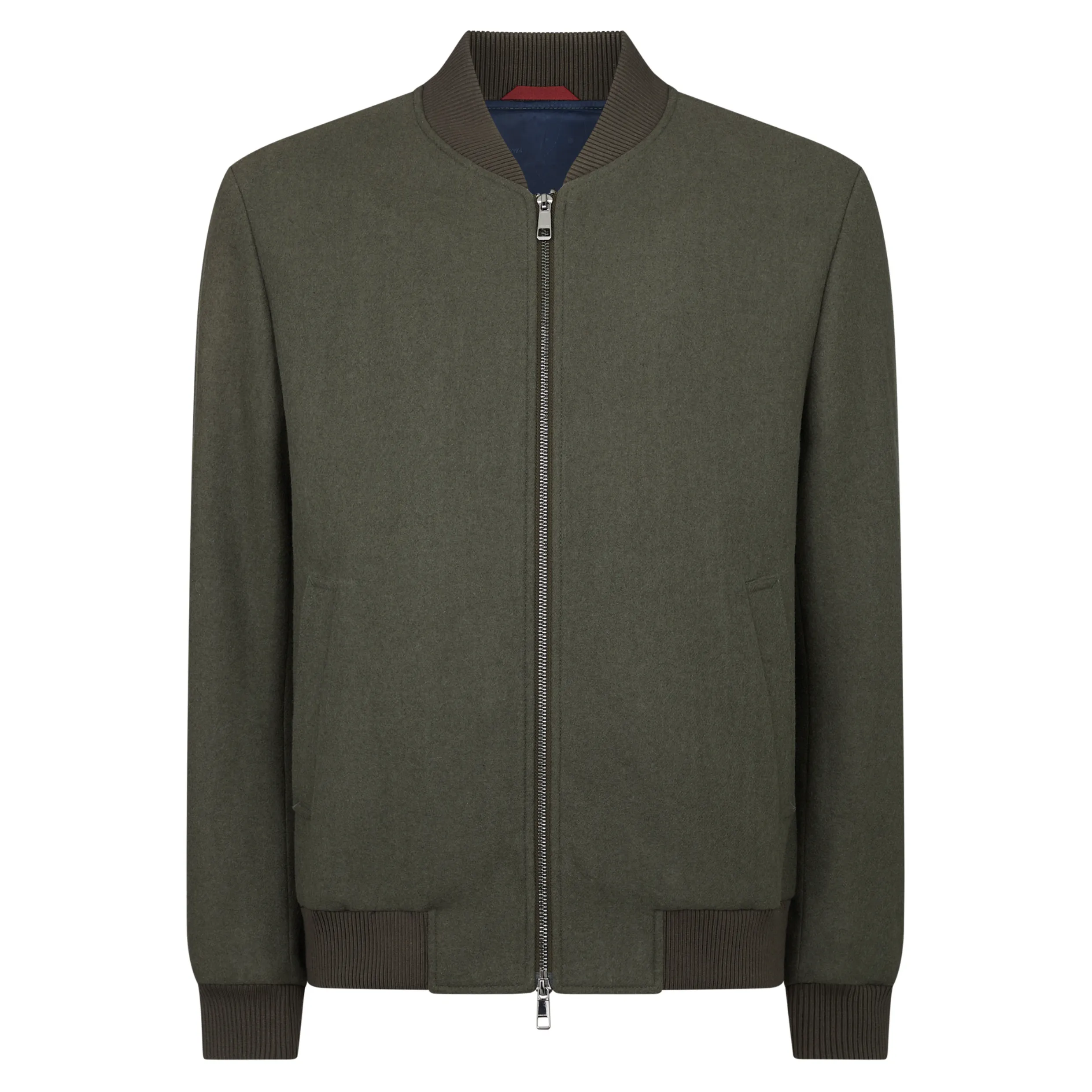 Remus Uomo Flannel Bomber Jacket Green 80471