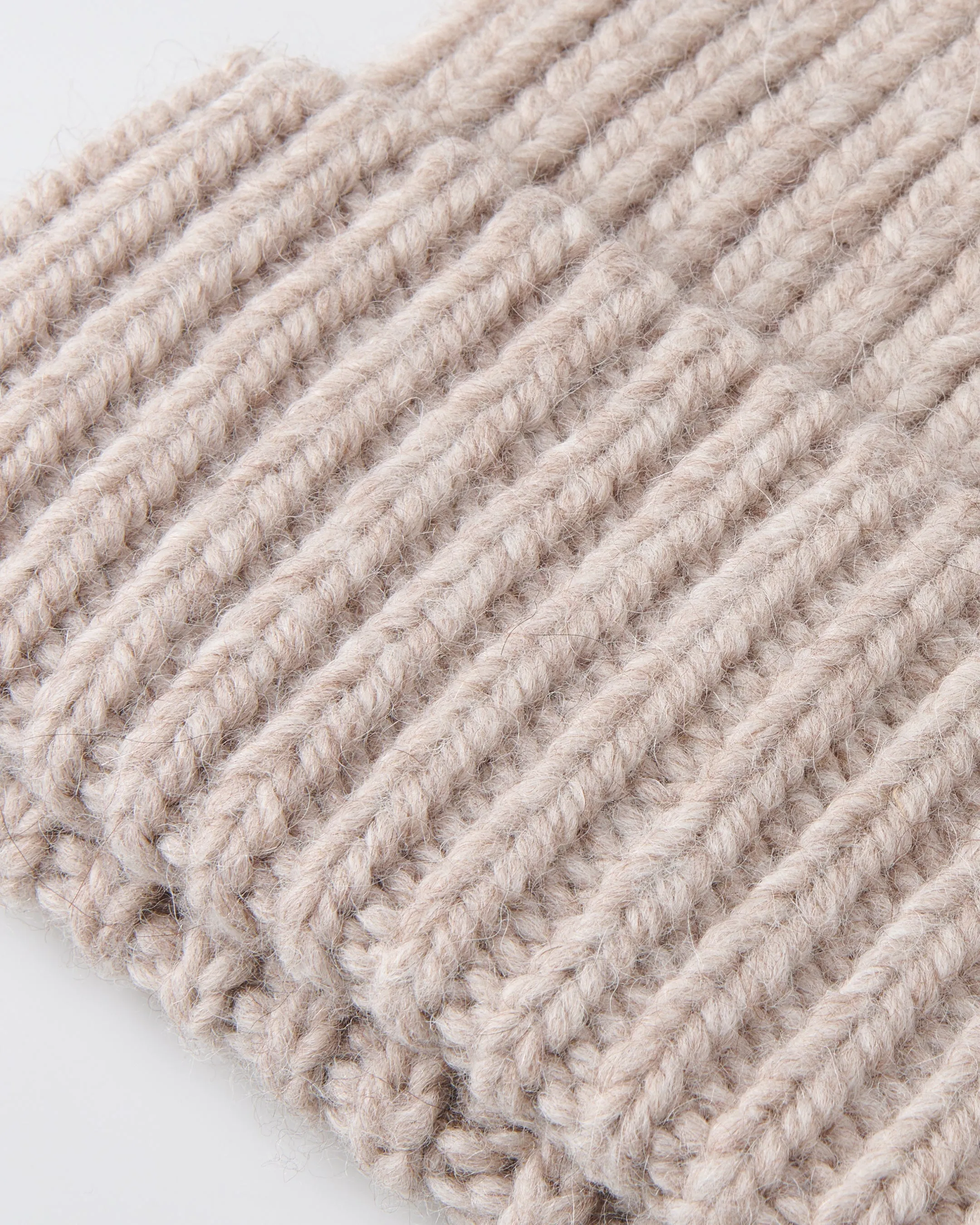 Rib Beanie Echos Sand