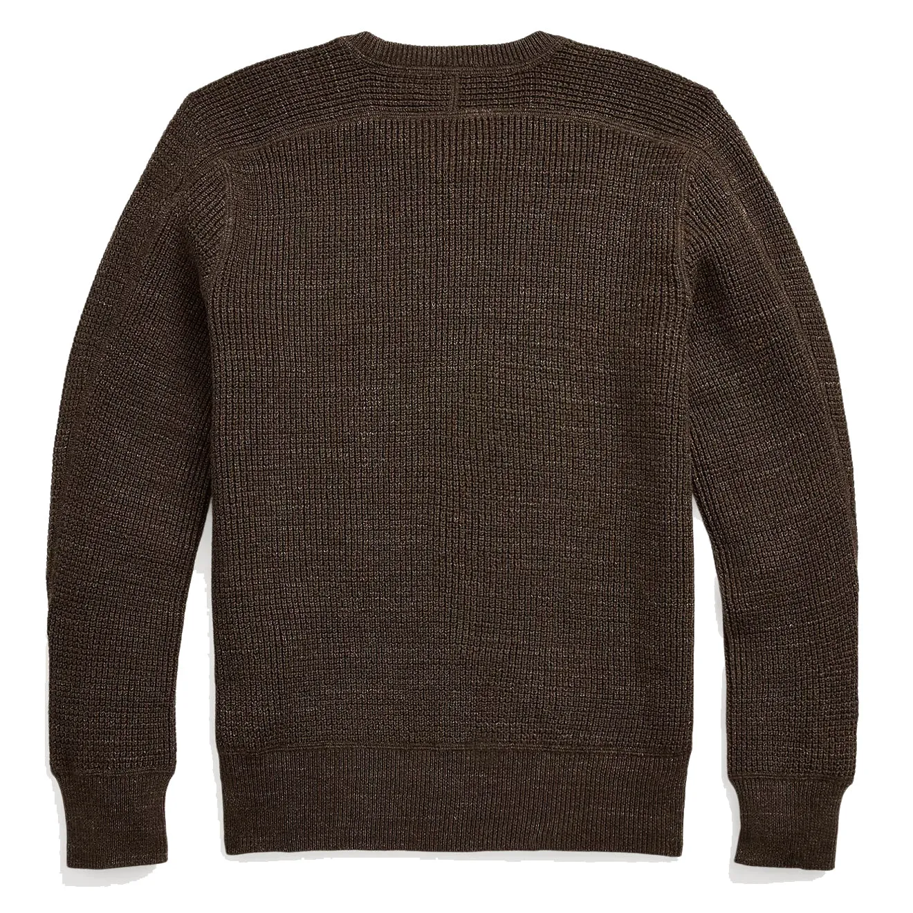 RRL by Ralph Lauren Waffle-Knit Cotton-Wool Jumper Dark Olive Heather