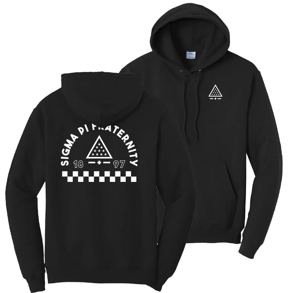 Sigma Pi Retro Block Graphic Hoodie