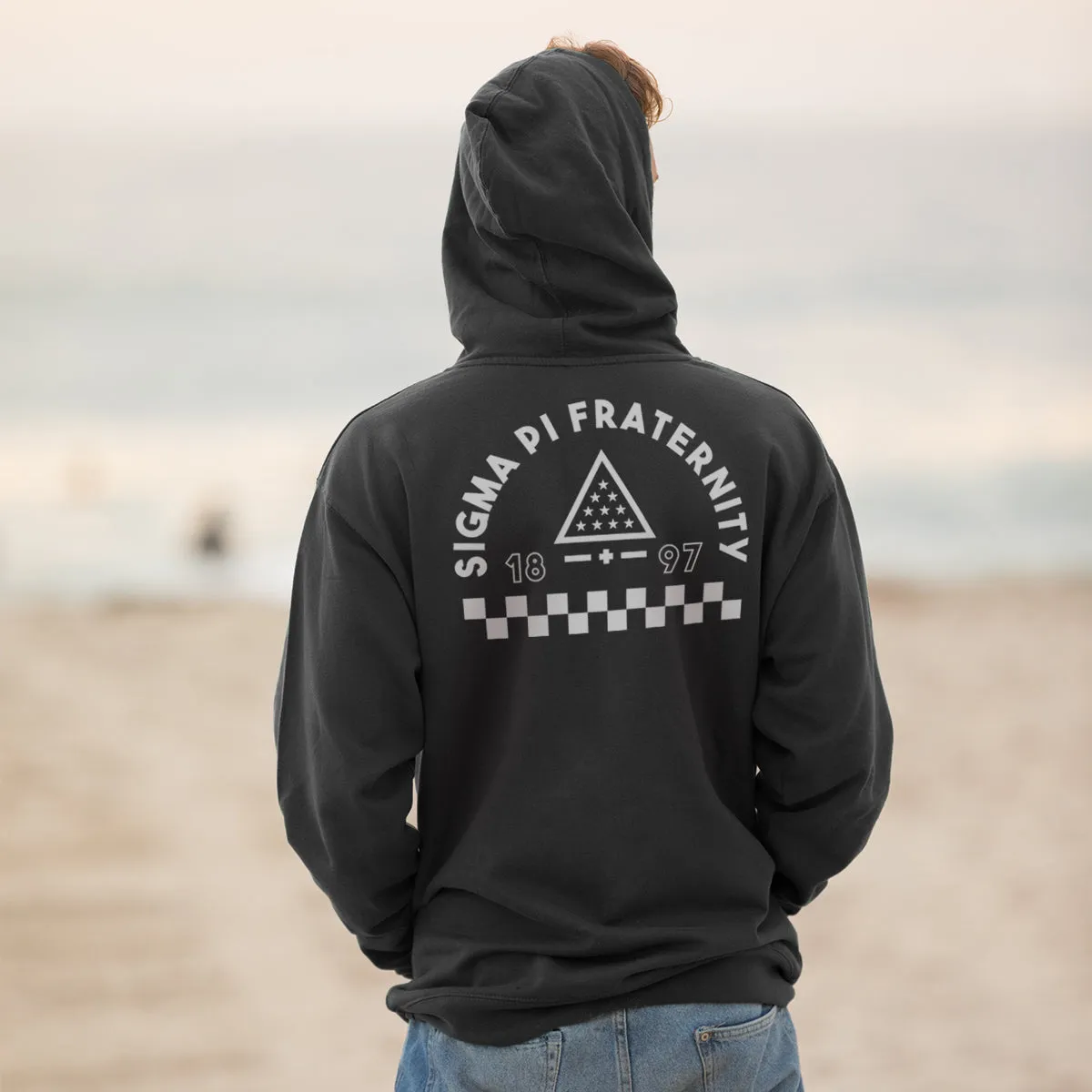 Sigma Pi Retro Block Graphic Hoodie