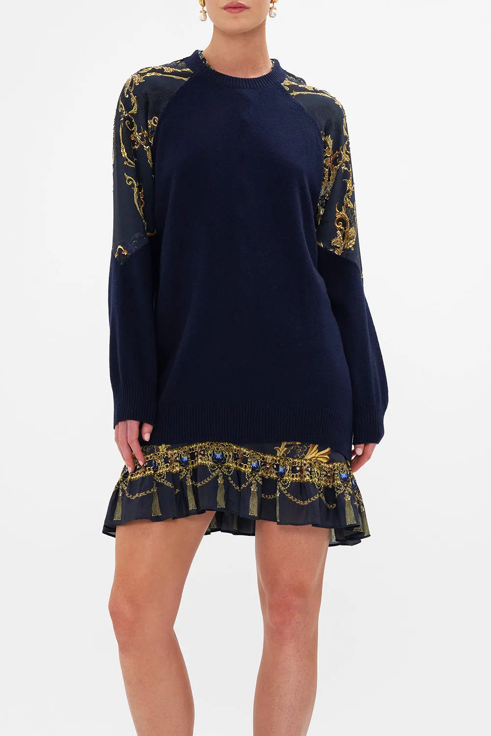 SILK SPLICED SHOULDER JUMPER MOONLIGHT MELODIES