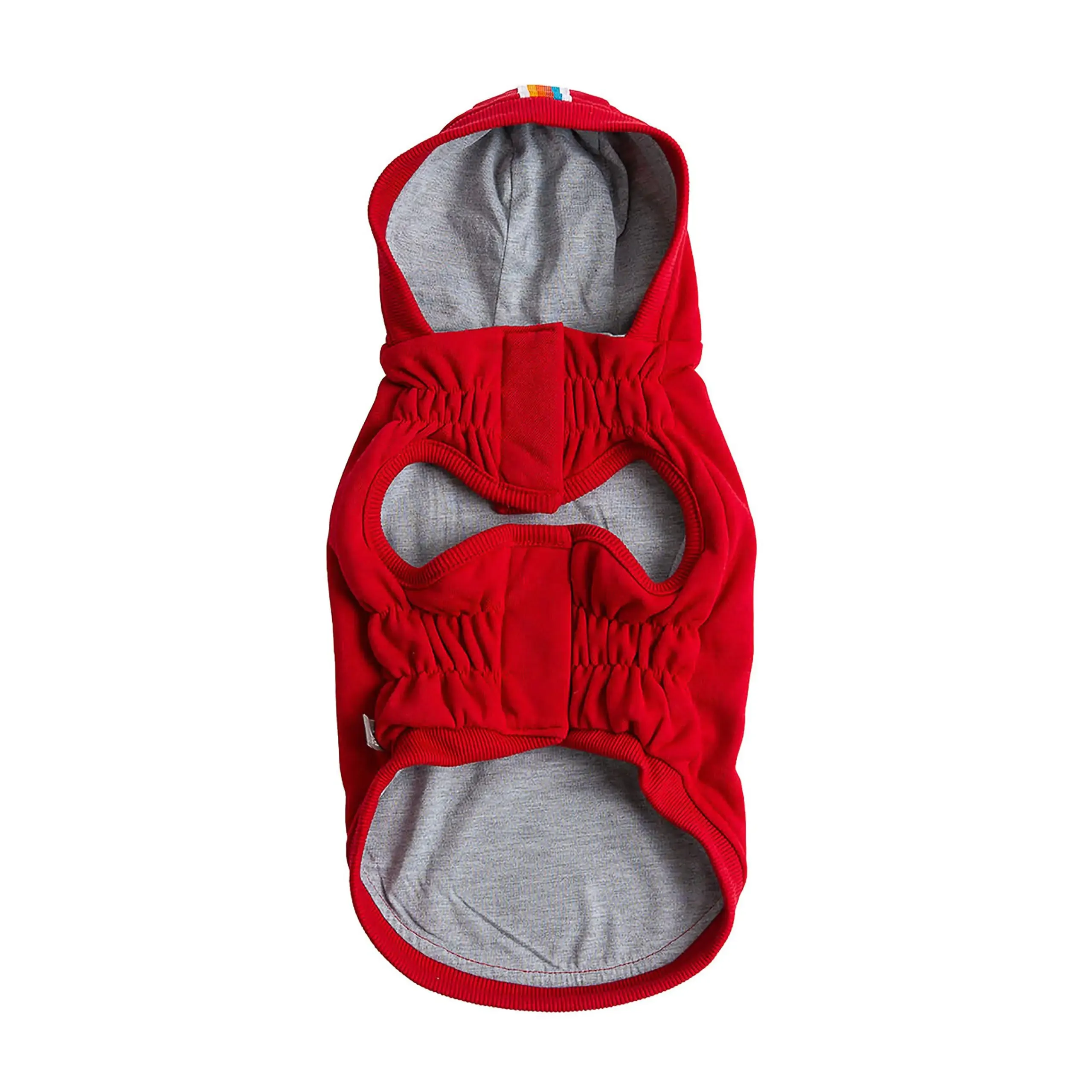 Soft Urban Dog Hoodie - Red. Fleece with Jersey-Lining.