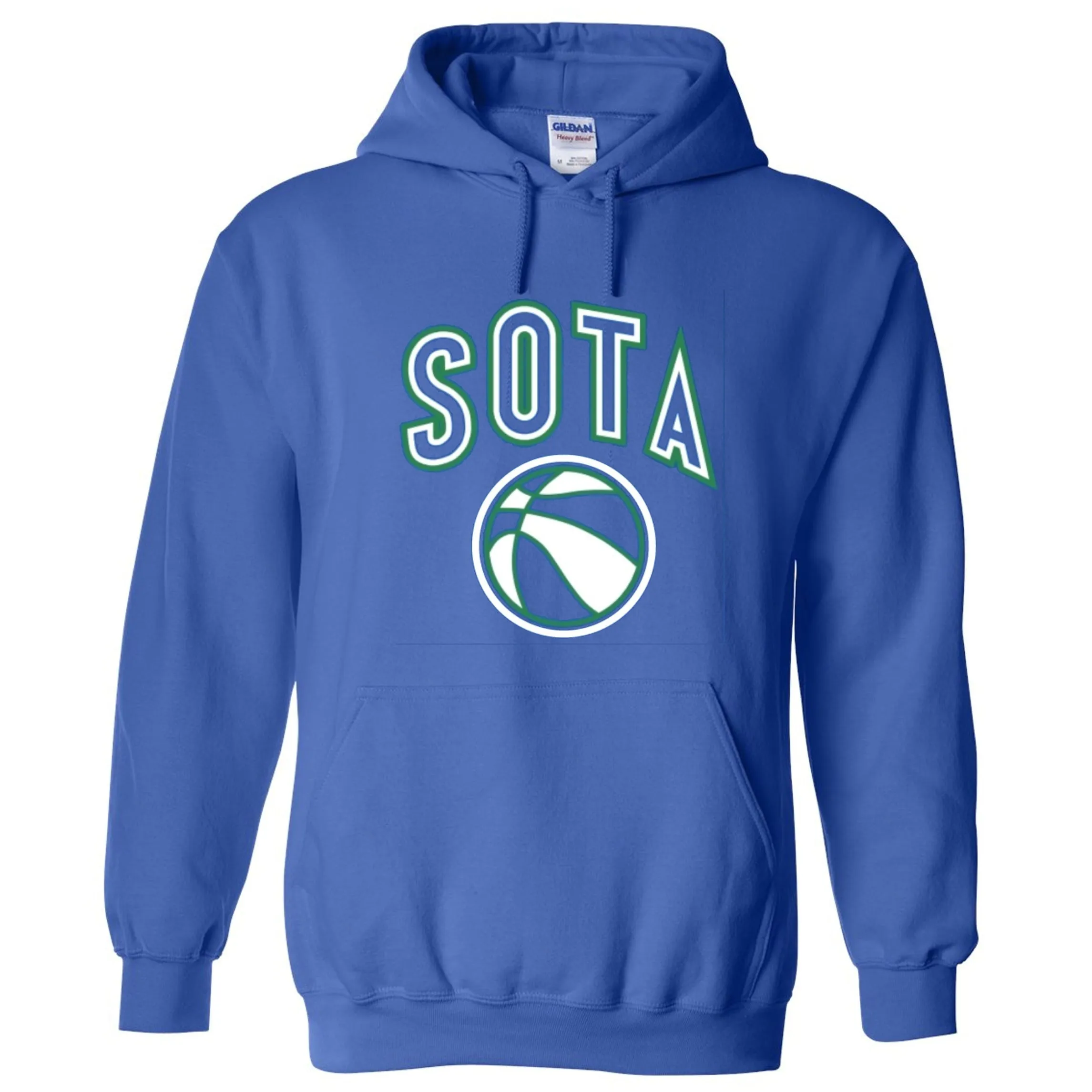 Sota Retro Basketball Blue Pullover Hoodie