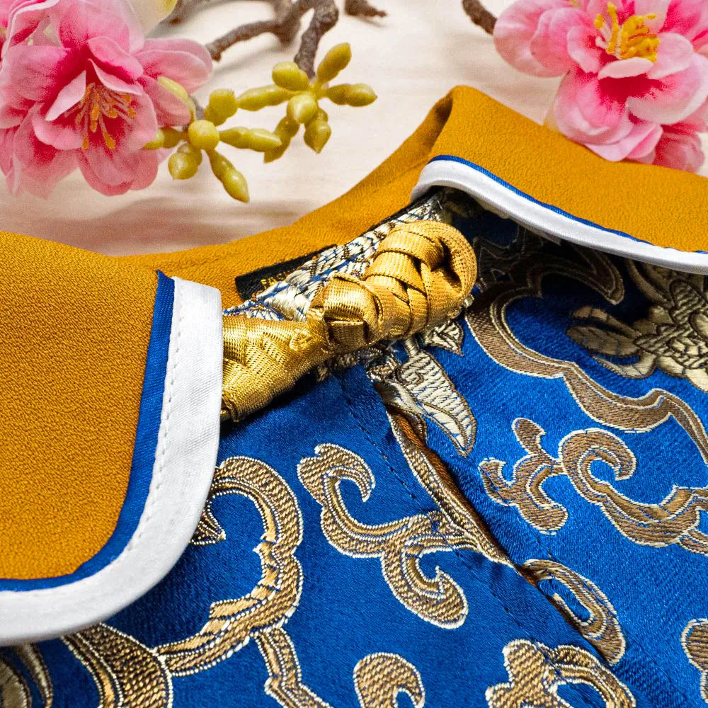 Spring Of Elegance in Medallion Egyptian Blue CNY Cape