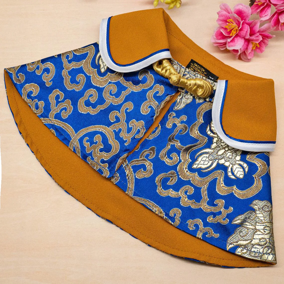 Spring Of Elegance in Medallion Egyptian Blue CNY Cape