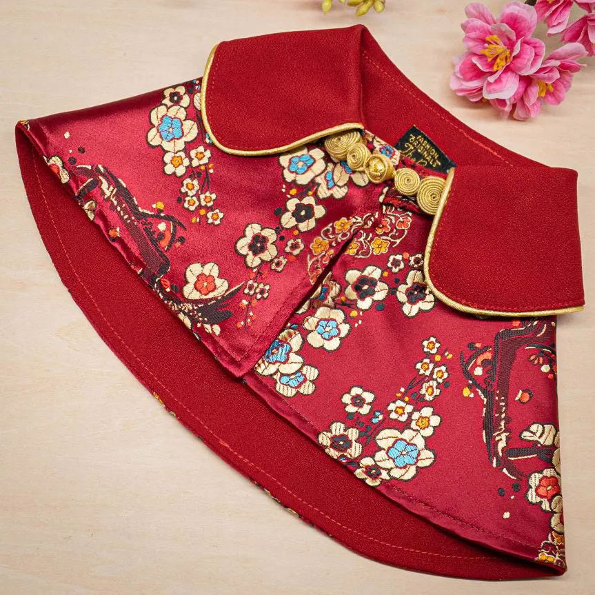 Spring Of Vitality in Garnet Gold Blossom CNY Cape