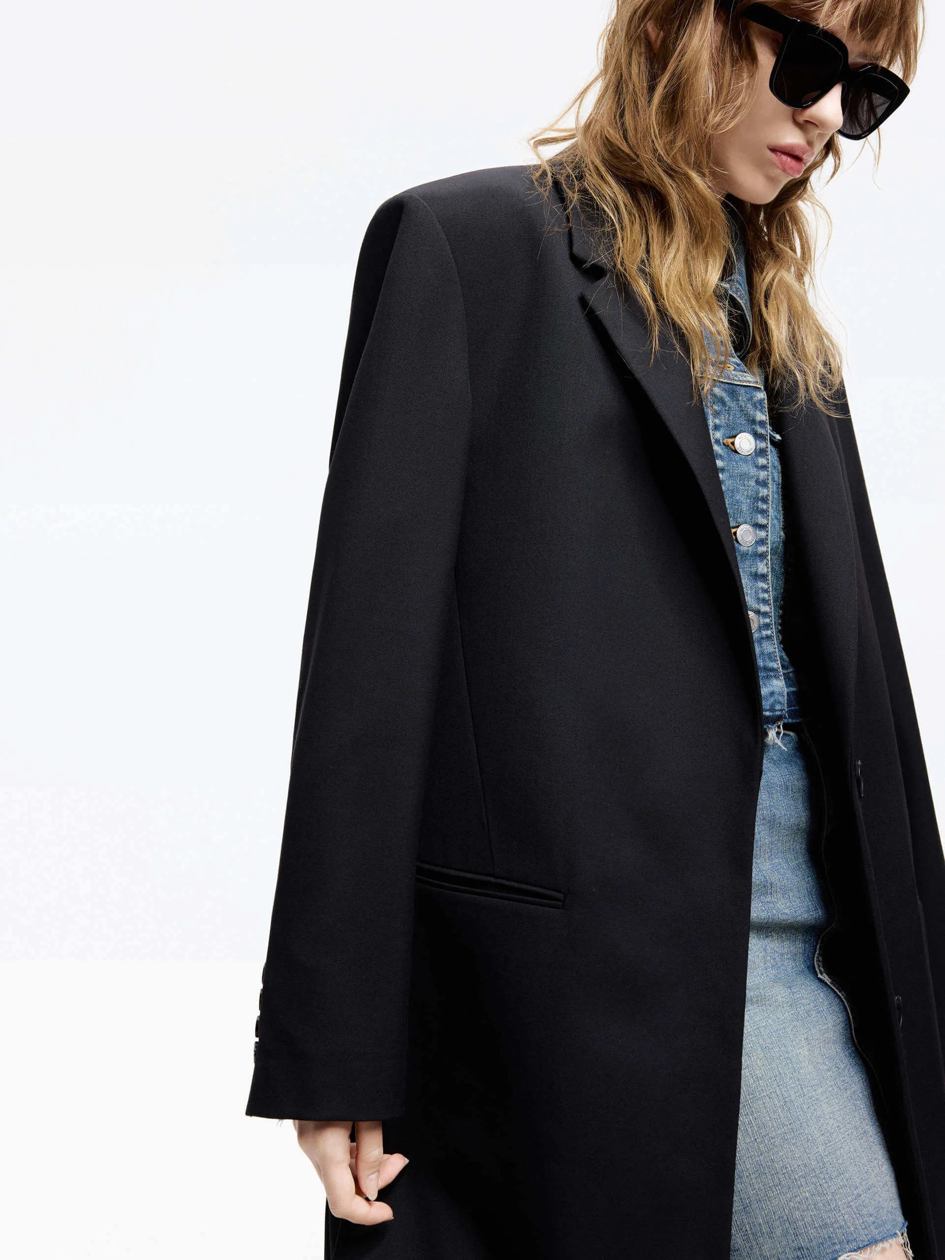 Straight Cut Blazer Coat