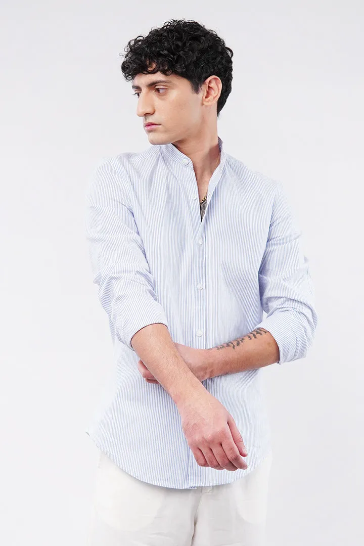 Striped Linen Shirt - Blue & White