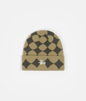 Stussy Diamond Cuff Beanie - Khaki