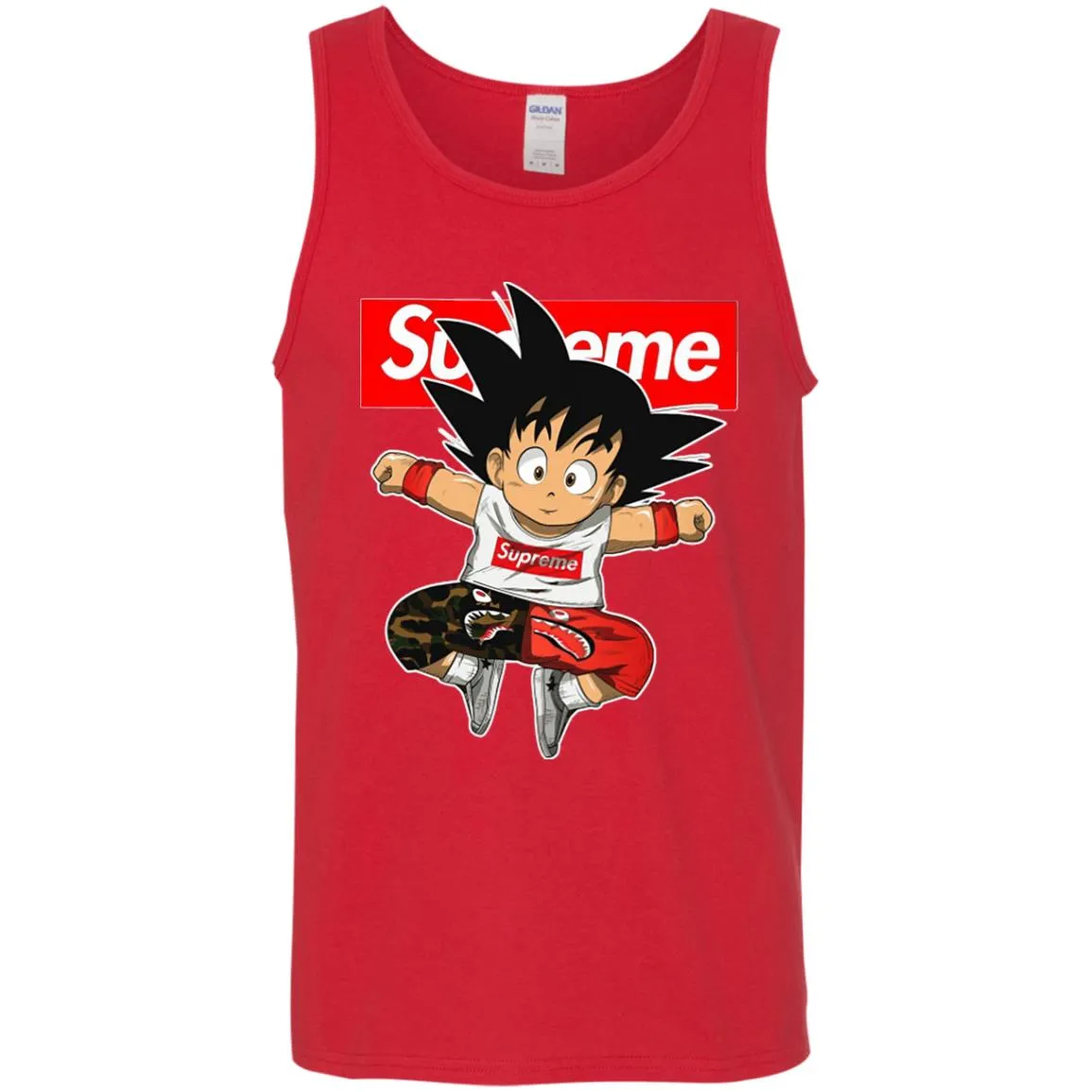 Supreme Dragon Ball Goku T-shirt Men Cotton Tank