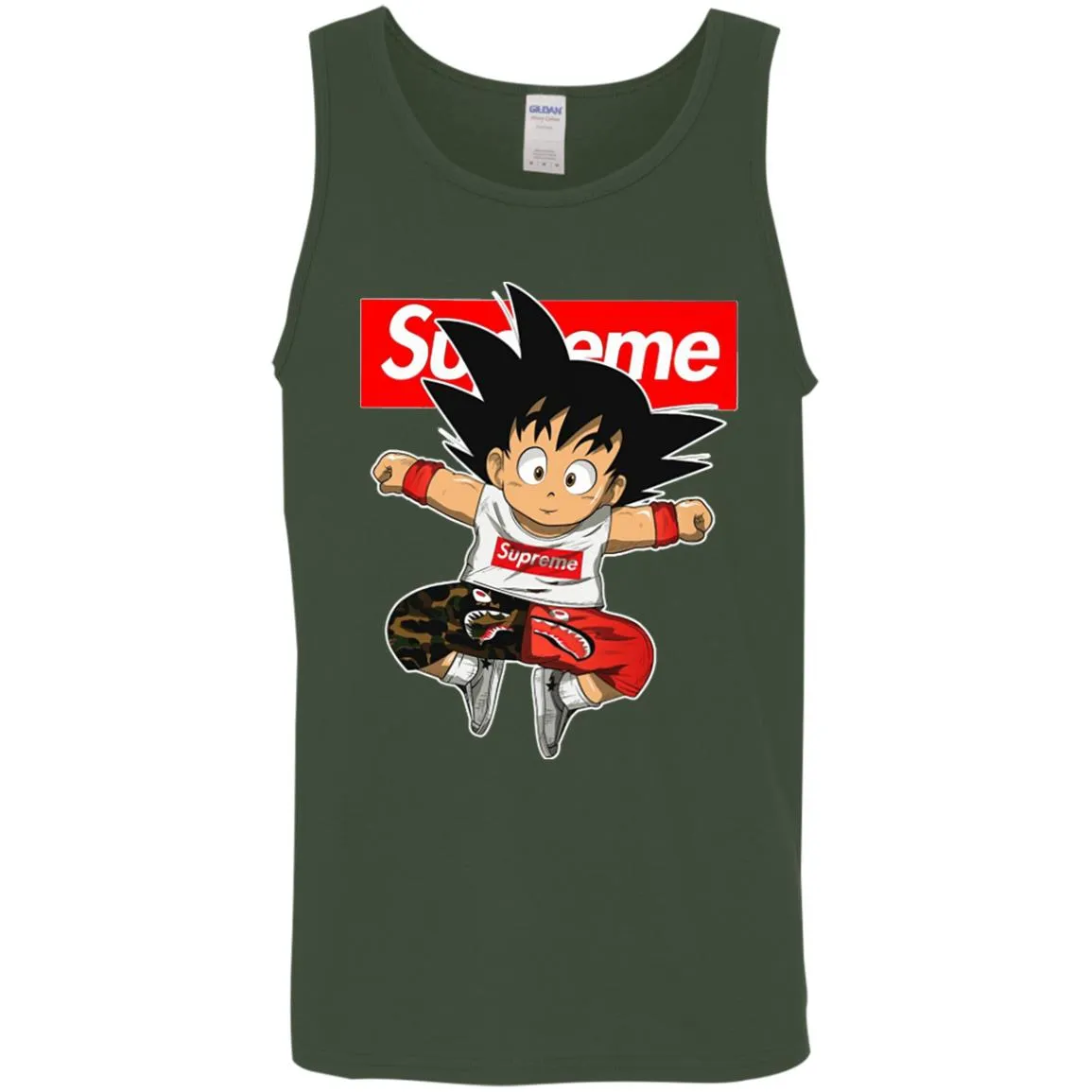 Supreme Dragon Ball Goku T-shirt Men Cotton Tank