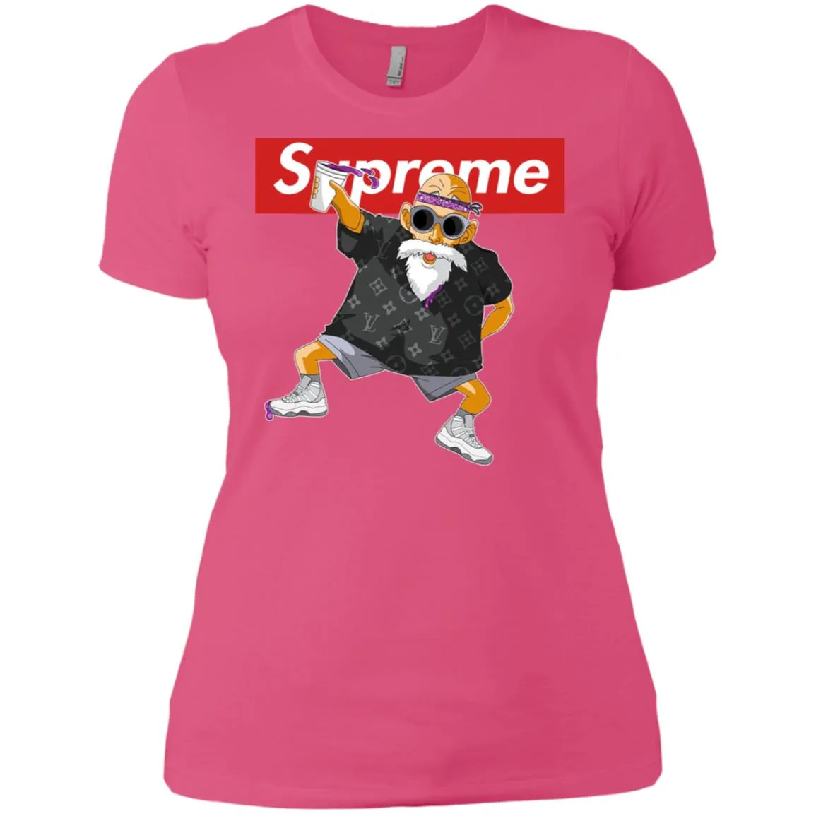 Supreme Kame Sennin Turtle Women Cotton T-Shirt