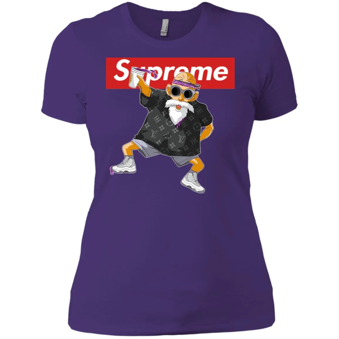 Supreme Kame Sennin Turtle Women Cotton T-Shirt