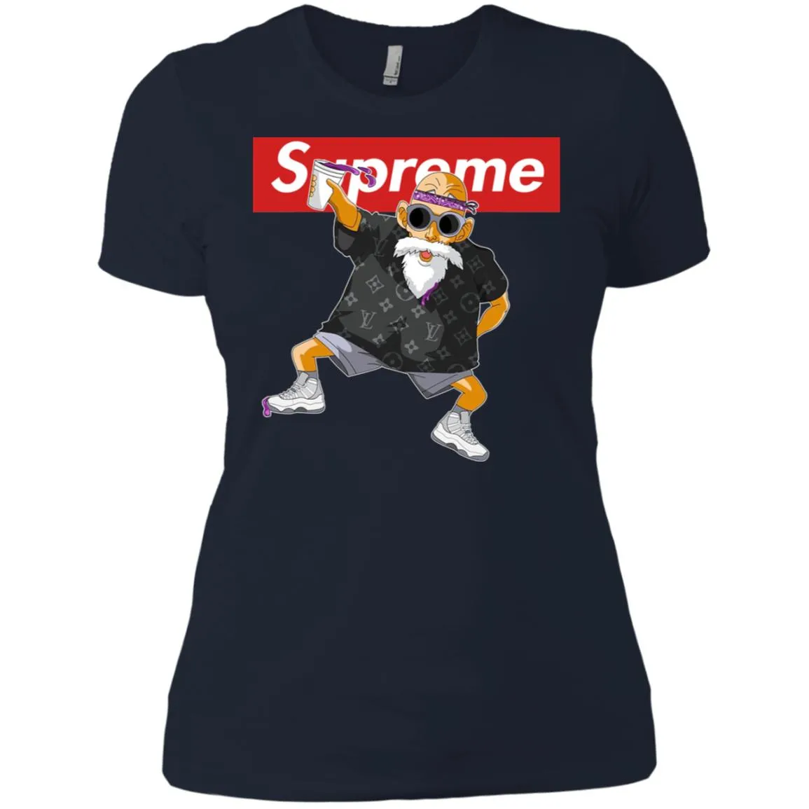 Supreme Kame Sennin Turtle Women Cotton T-Shirt