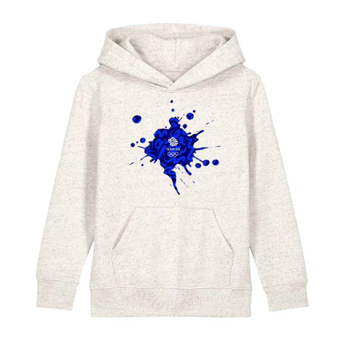 Team GB Kids Graffiti Hoodie Natural