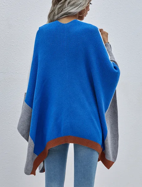 TEEK - Colorblock Knitted Cardigan Shawl