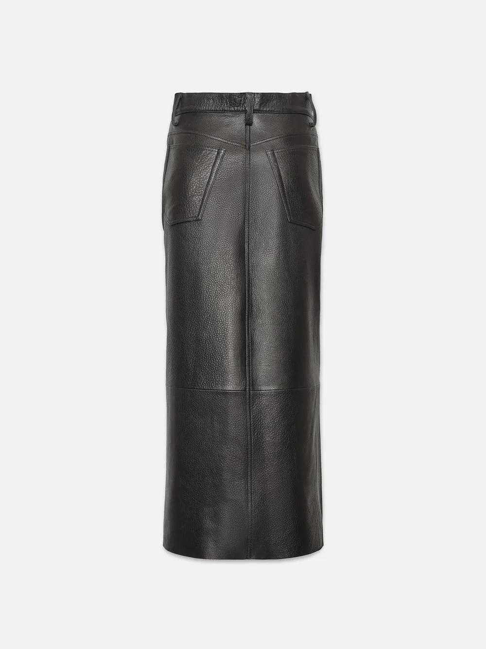 The Leather Midaxi Skirt -- Black