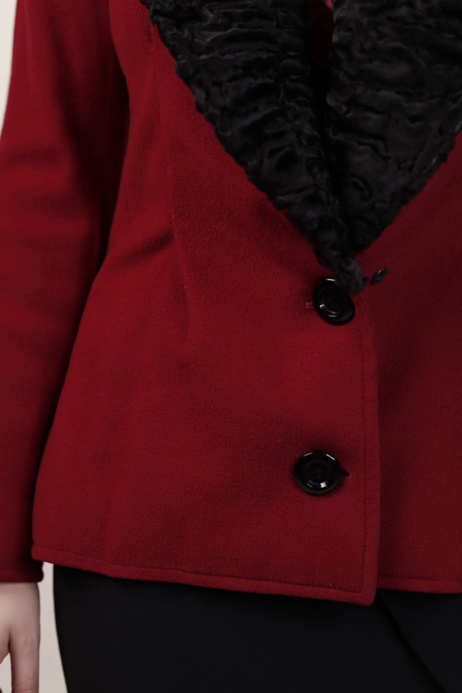 Valentino, Red Wool Jacket 1980s