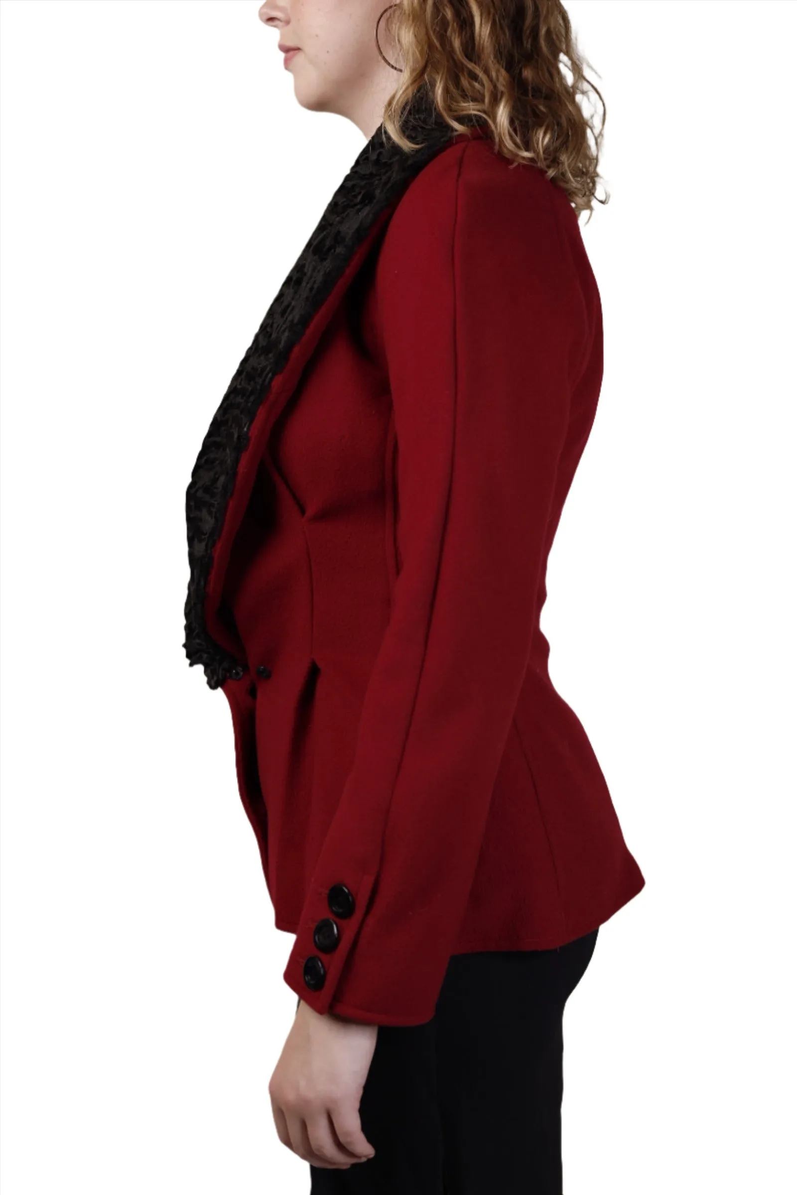 Valentino, Red Wool Jacket 1980s