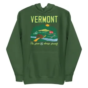 Vermont The Grass IS Always Greener Classic Fleece Pullover Hoodie