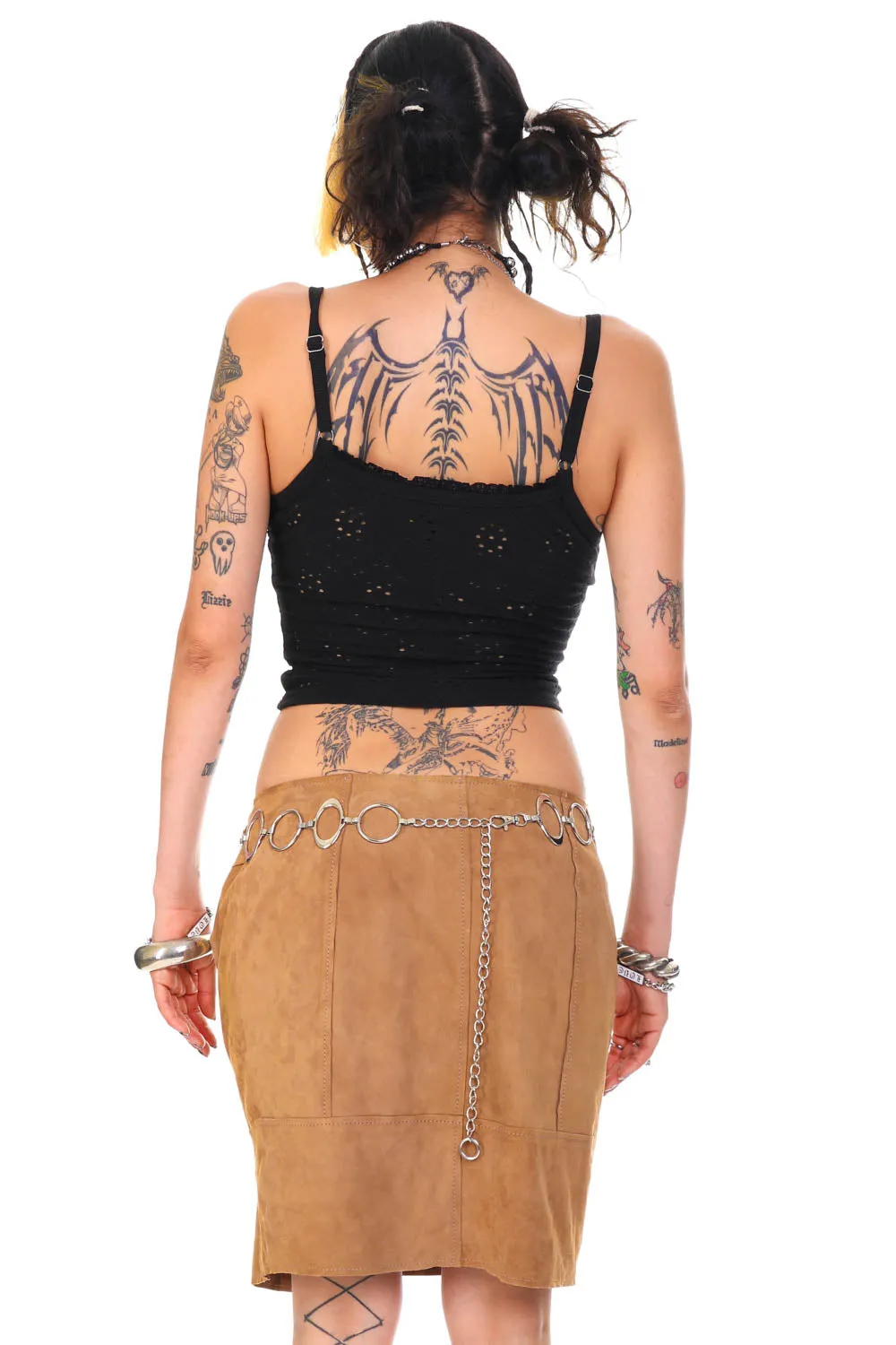 Vintage Y2K Soft Suede Leather Skirt - M/L