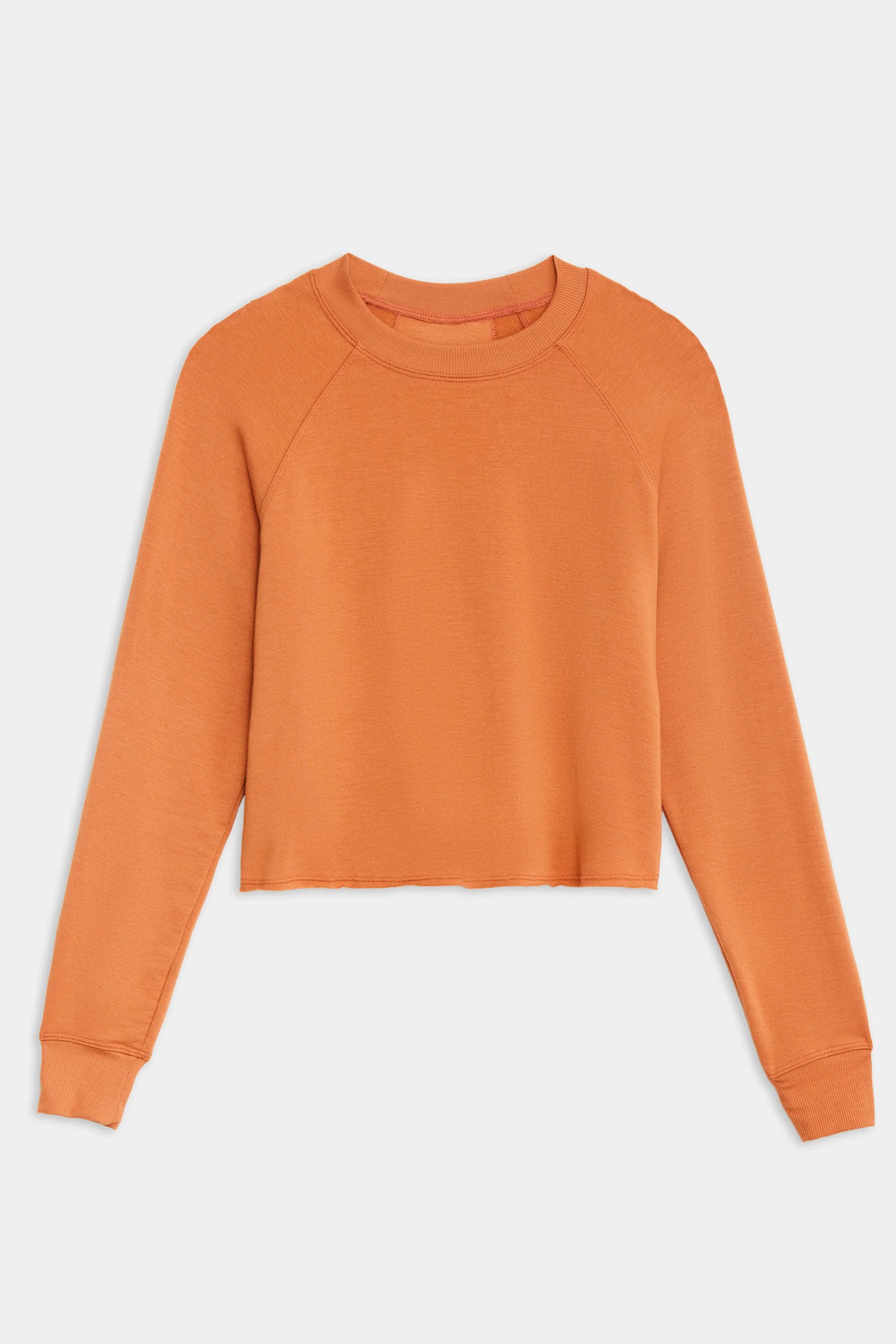 Warm Up Crop Fleece Sweatshirt Pecan