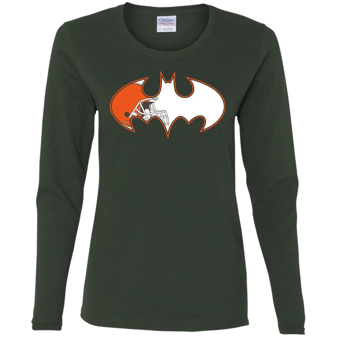 We Are The Cleveland Browns Batman Nfl Mashup Women Long Sleeve Shirt