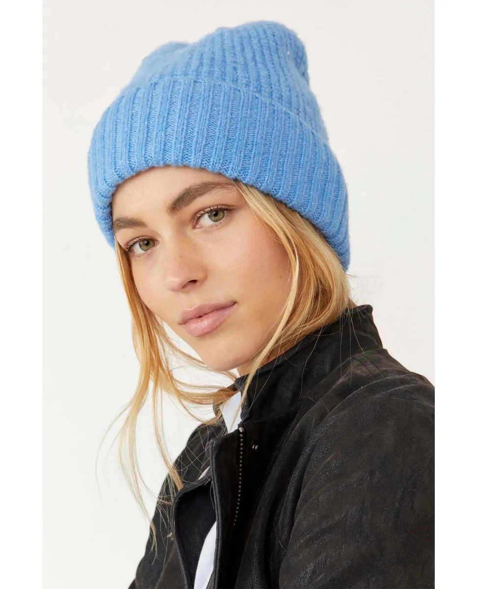 Winnie Waffle Cuff Beanie Cornflower