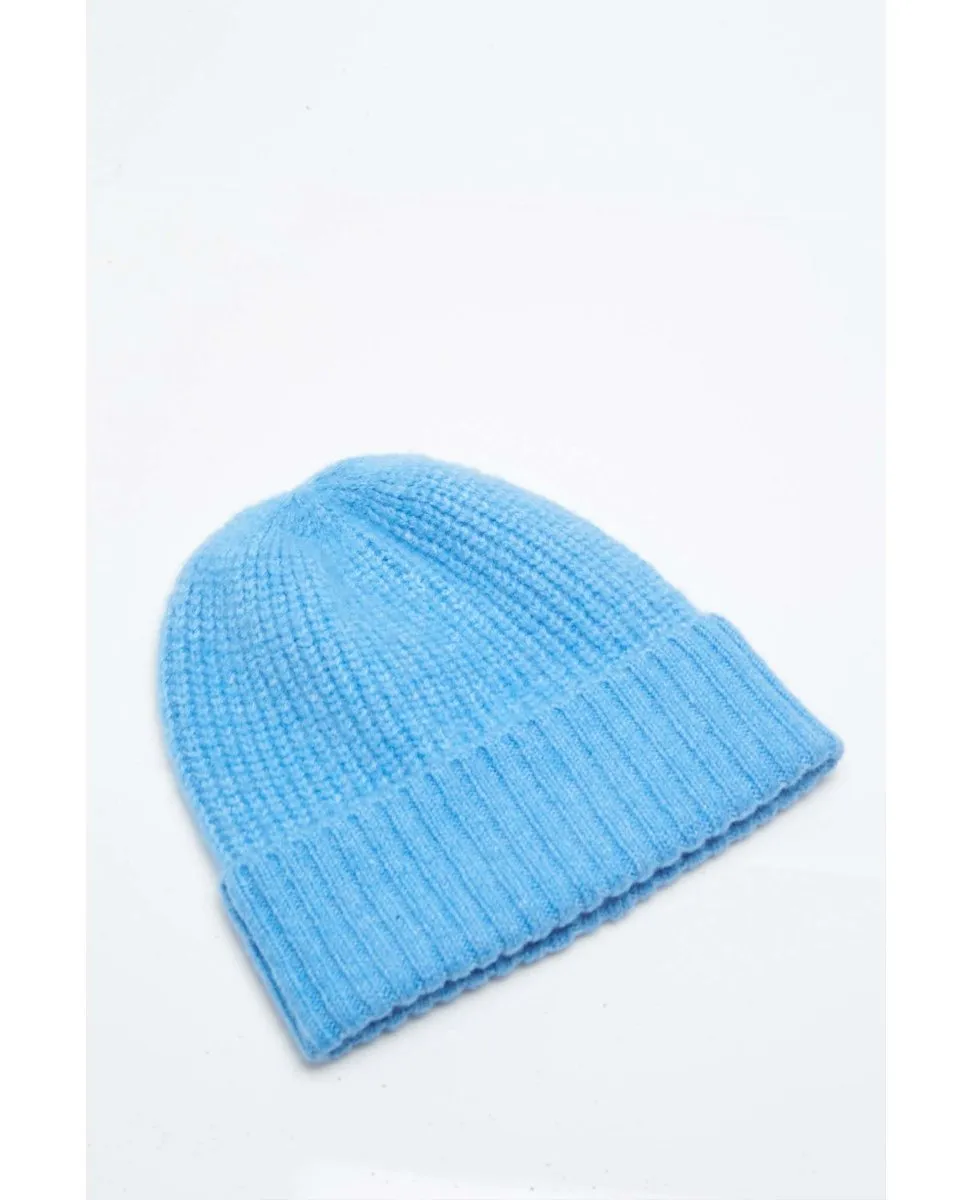 Winnie Waffle Cuff Beanie Cornflower