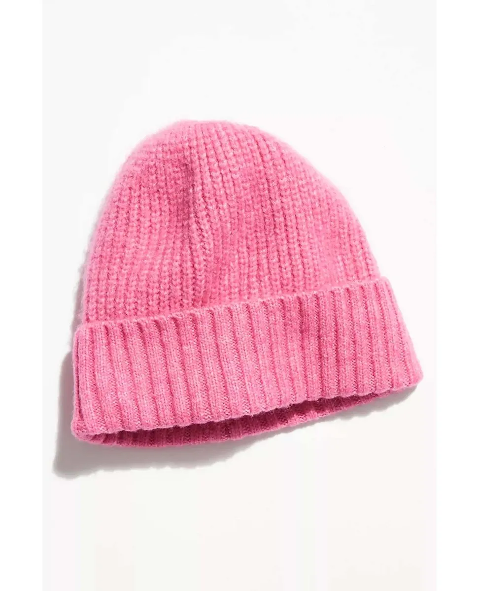 Winnie Waffle Cuff Beanie French Rose