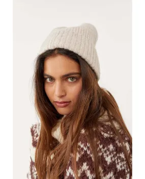 Winnie Waffle Cuff Beanie Oat