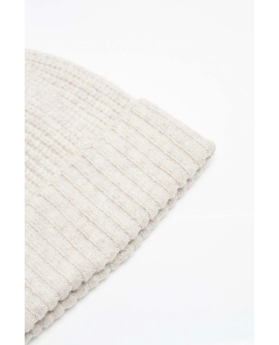 Winnie Waffle Cuff Beanie Oat