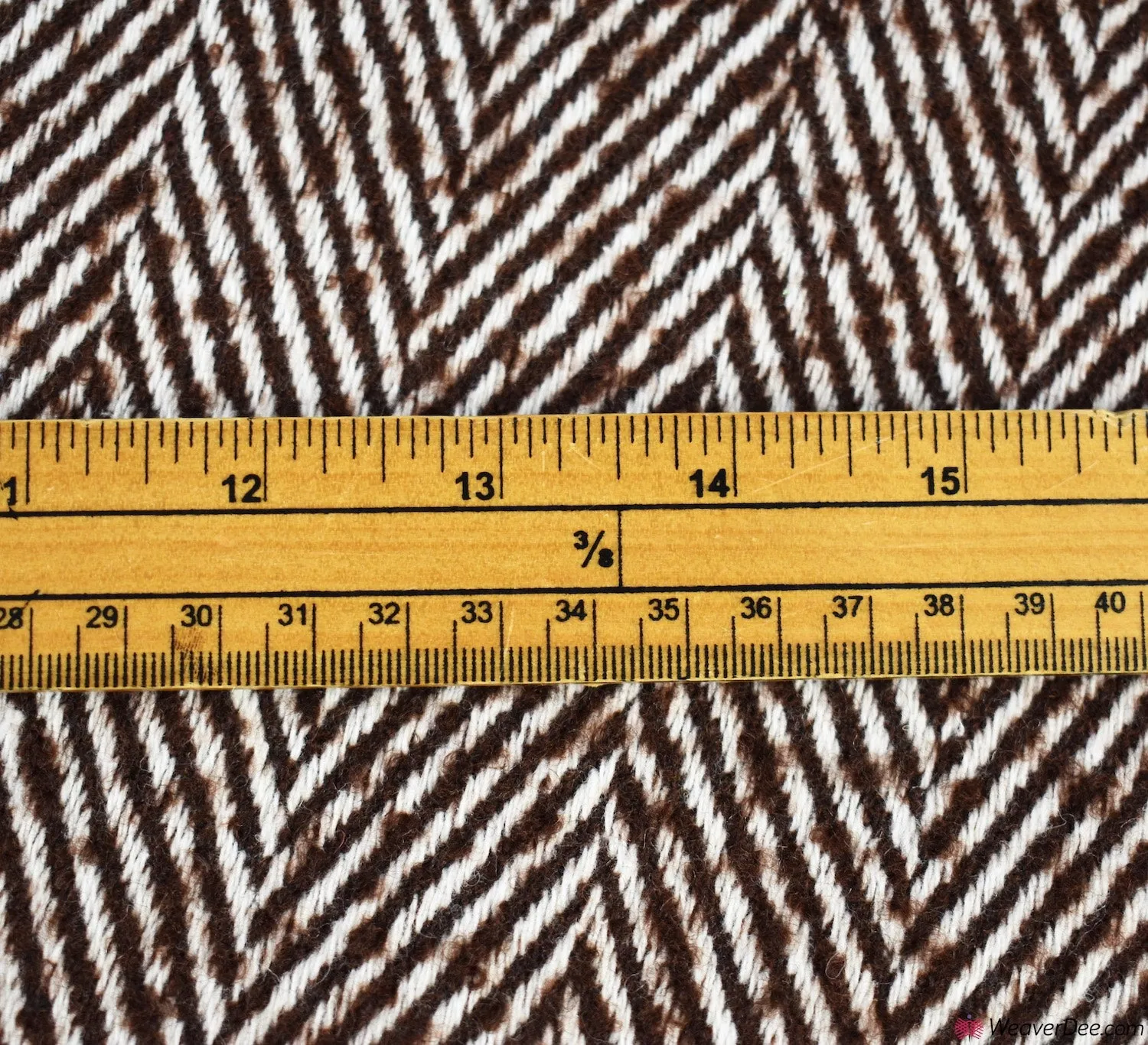 Wool Blend Fabric - Classic Herringbone Brown