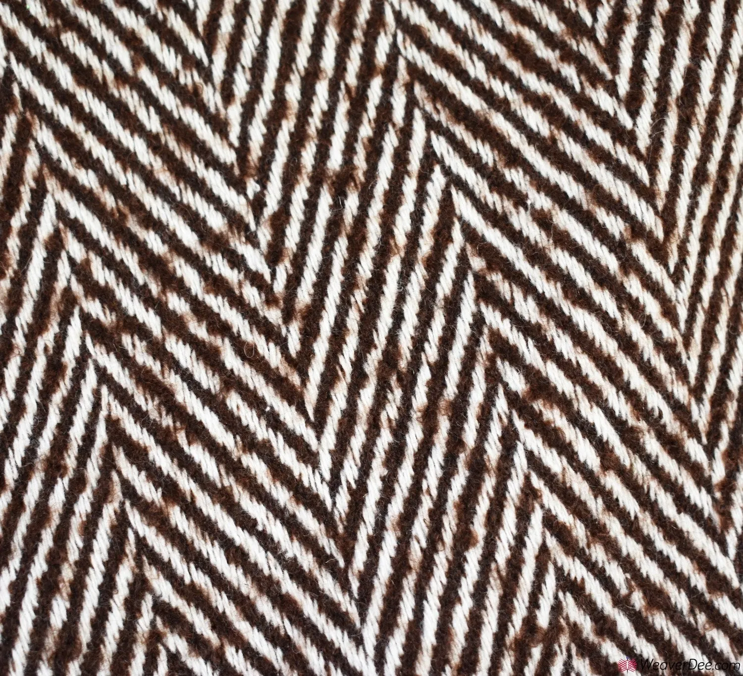 Wool Blend Fabric - Classic Herringbone Brown