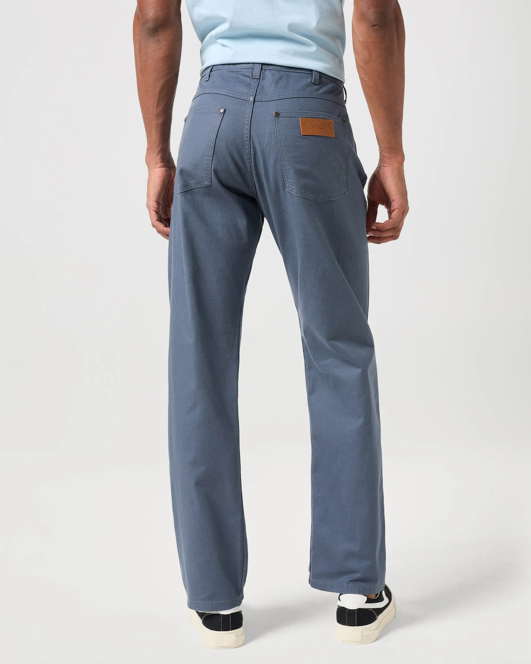 Wrangler Frontier Relaxed Straight Mens Cotton Twill Trousers - Turbulence